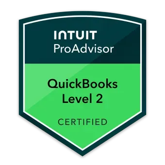 Intuit ProAdvisor QuickBooks Level 2 Certified badge